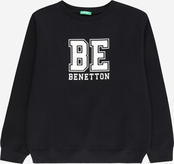 UNITED COLORS OF BENETTON Sweatshirt in Black: front