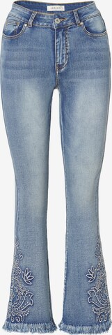 KOROSHI Flared Jeans in Blauw: voorkant
