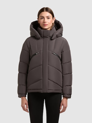 khujo Winterjacke 'Evande' in Grau: Vorderseite