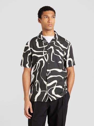 Volcom Regular fit Button Up Shirt in Black: front