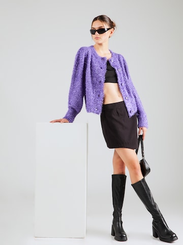 Fabienne Chapot Knit Cardigan 'Kitty' in Purple