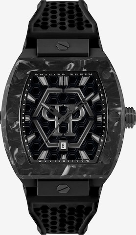 Montre à affichage analogique 'The Hexagon Phantom' Philipp Plein en noir : devant