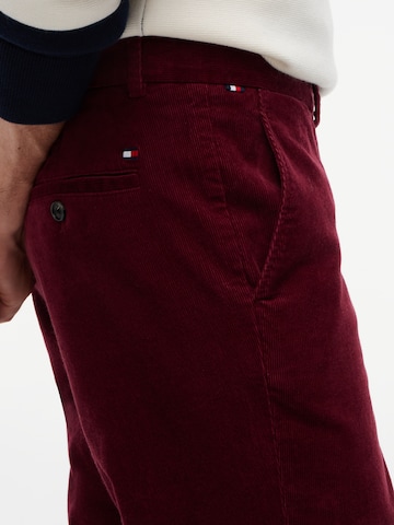 TOMMY HILFIGER Slimfit Hose 'Denton' in Rot
