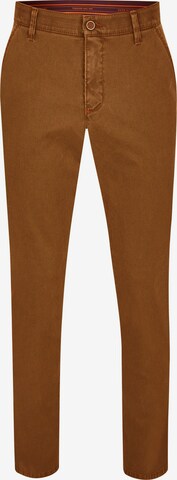 CLUB OF COMFORT Slimfit Hose 'Garvey' in Braun: predná strana