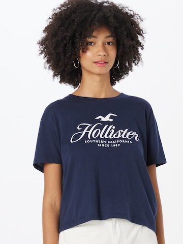 T-shirt HOLLISTER en bleu : devant