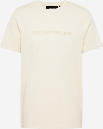 T-Shirt fonctionnel PEAK PERFORMANCE en beige : devant