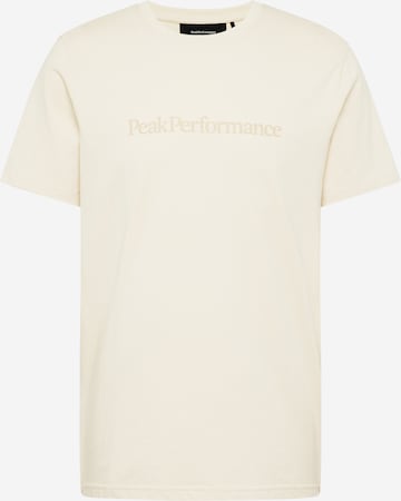 T-Shirt fonctionnel PEAK PERFORMANCE en beige : devant