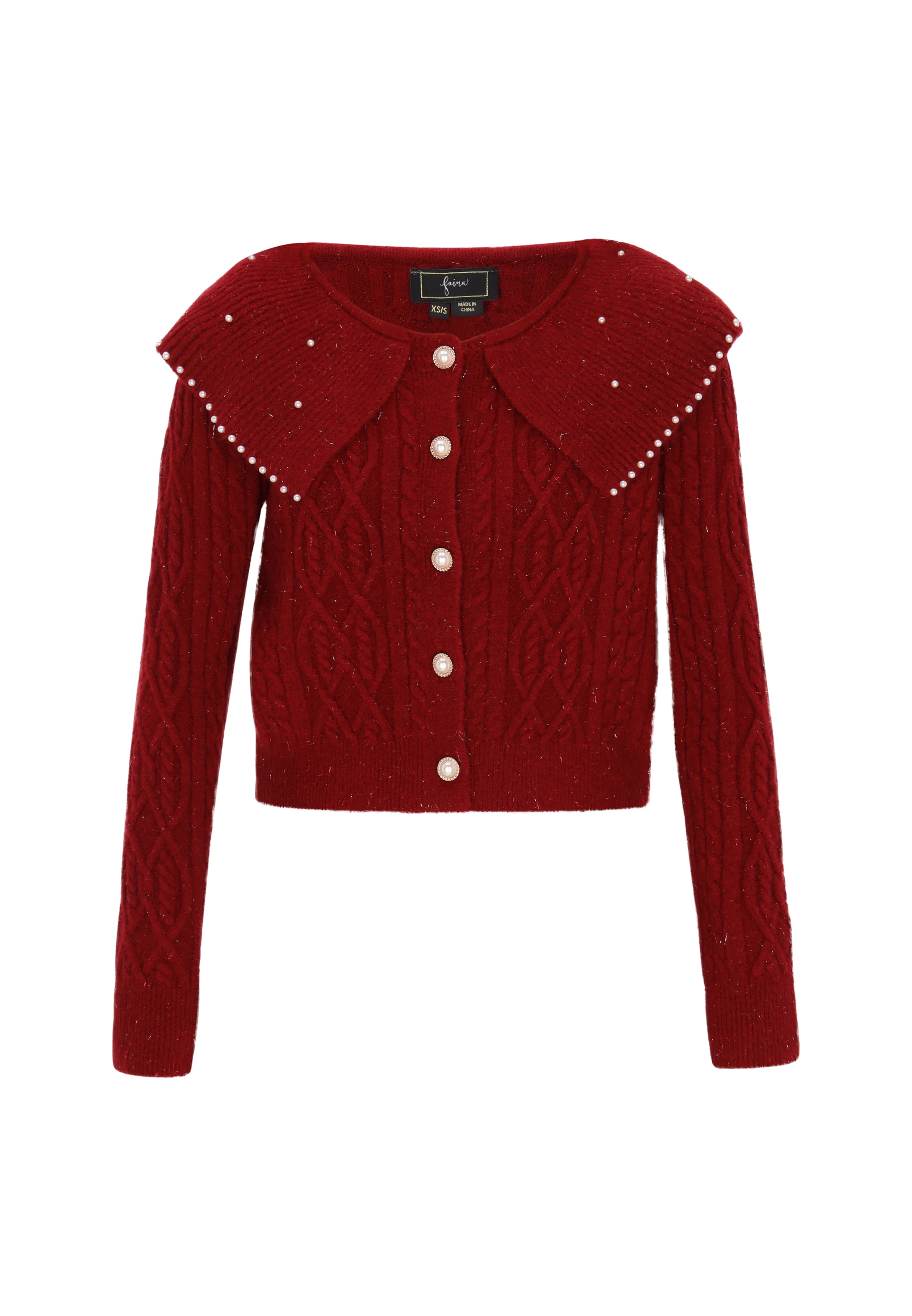 faina - Casaco de malha em vermelho: frente