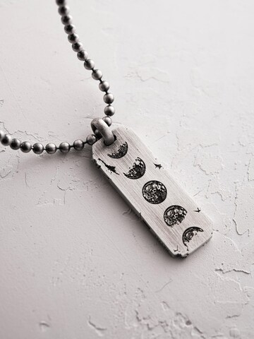 REYTEL - Colgante 'MOON PHASE' en plata: frente