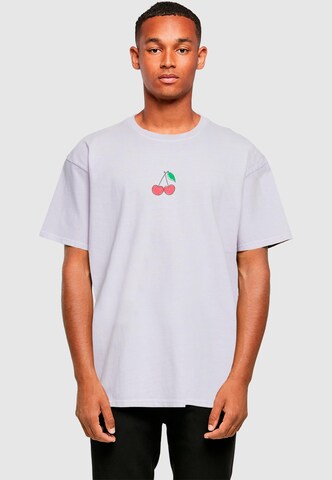 Merchcode Shirt 'Sweet Cherry' in Lila: Vorderseite