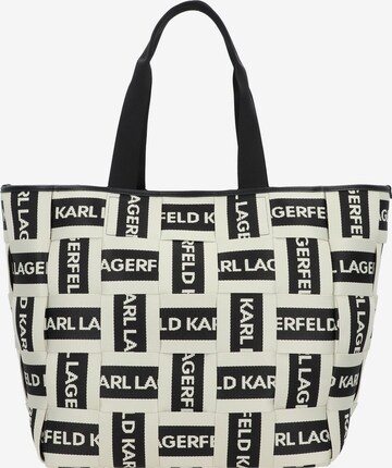 Karl Lagerfeld Shopper 'Webbing' in Zwart: voorkant