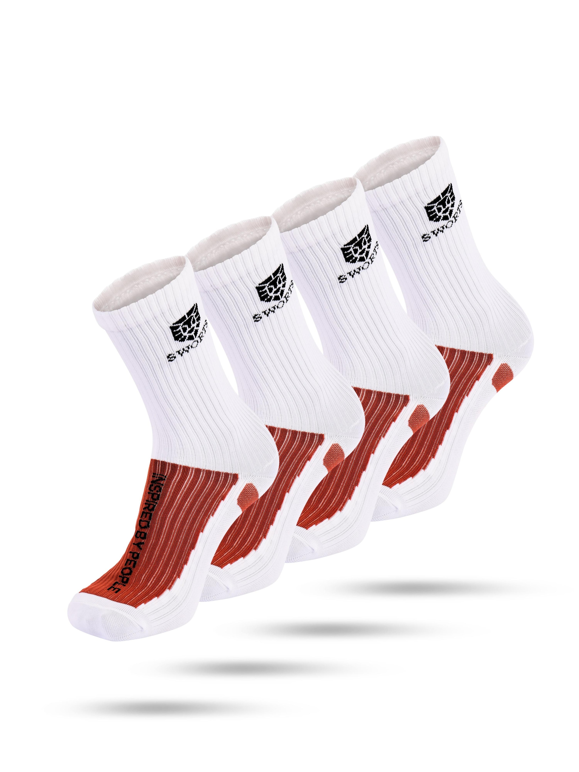 SWORTS Sports socks 'PAW' in White: front