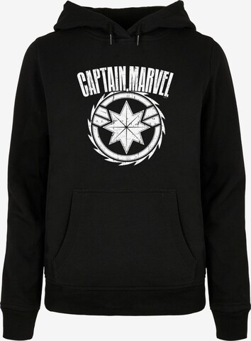 ABSOLUTE CULT Sweatshirt 'Captain Marvel' in Zwart: voorkant