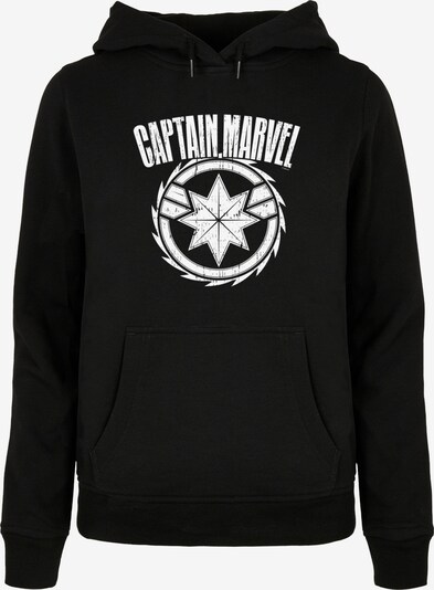 ABSOLUTE CULT Sweatshirt 'Captain Marvel' in schwarz / weiß, Produktansicht