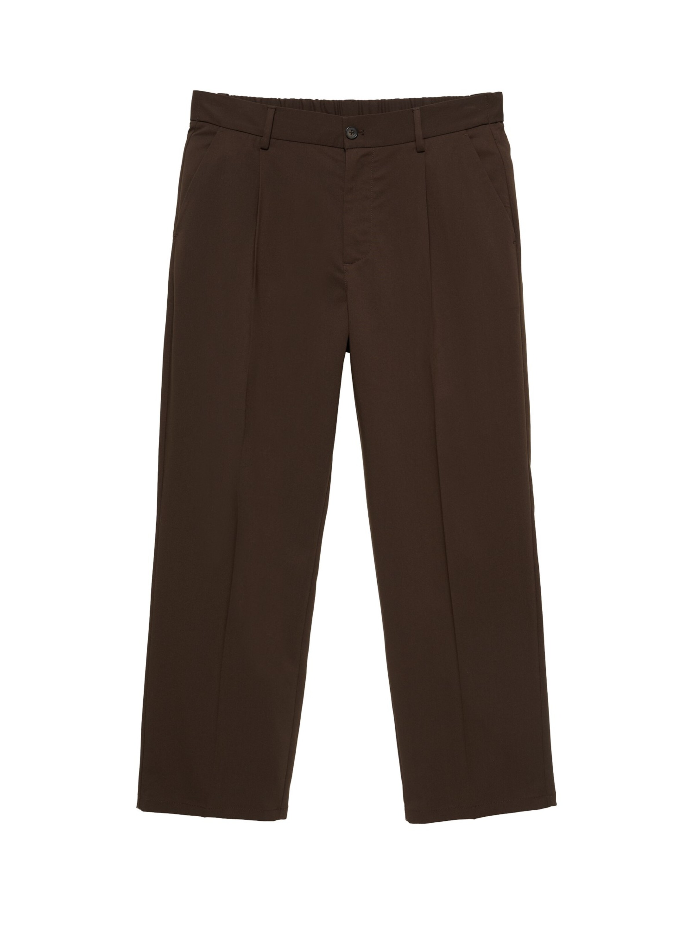 Pull&Bear Élére vasalt nadrágok - barna: elől