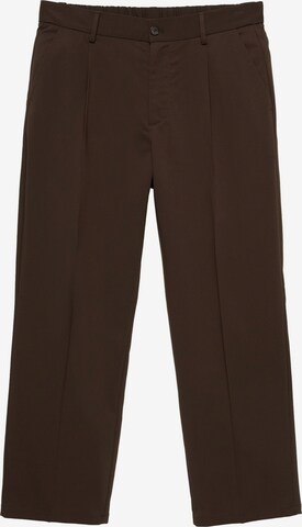 Pull&Bear Élére vasalt nadrágok - barna: elől