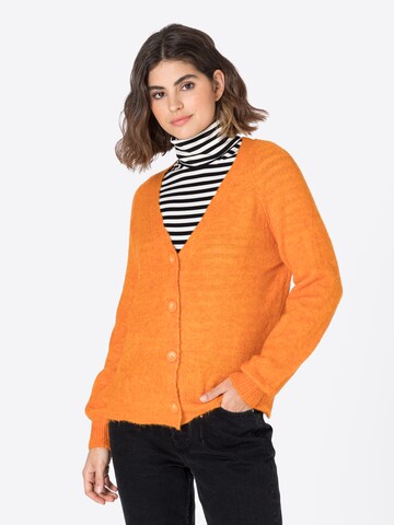 Cardigan ICHI en orange : devant