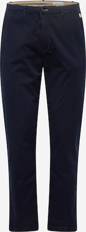 Springfield Regular Chino 'RECONSIDER' in Blauw: voorkant