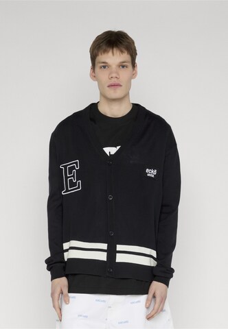 Ecko Unlimited Knit cardigan in Black: front