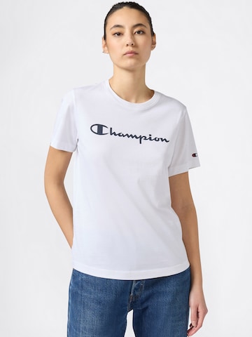 Tricou de la Champion Authentic Athletic Apparel pe alb: față