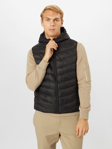 Coupe regular Gilet BRAVE SOUL en noir : devant