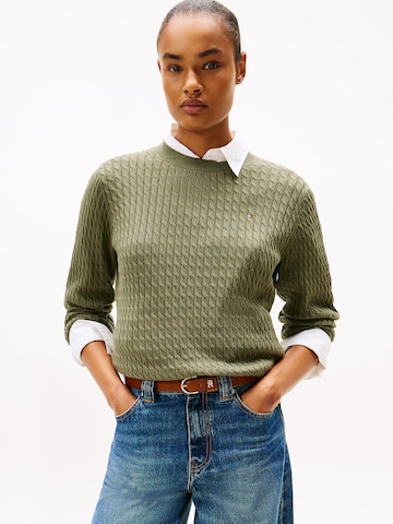 Pull-over TOMMY HILFIGER en vert : devant