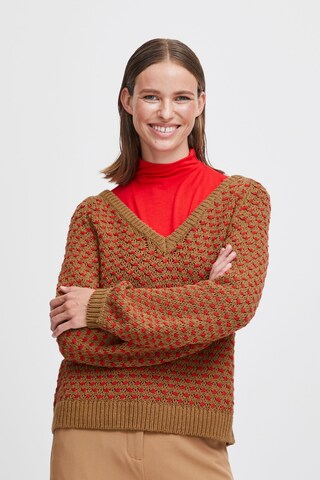 b.young Pullover 'Olena' in Braun: predná strana