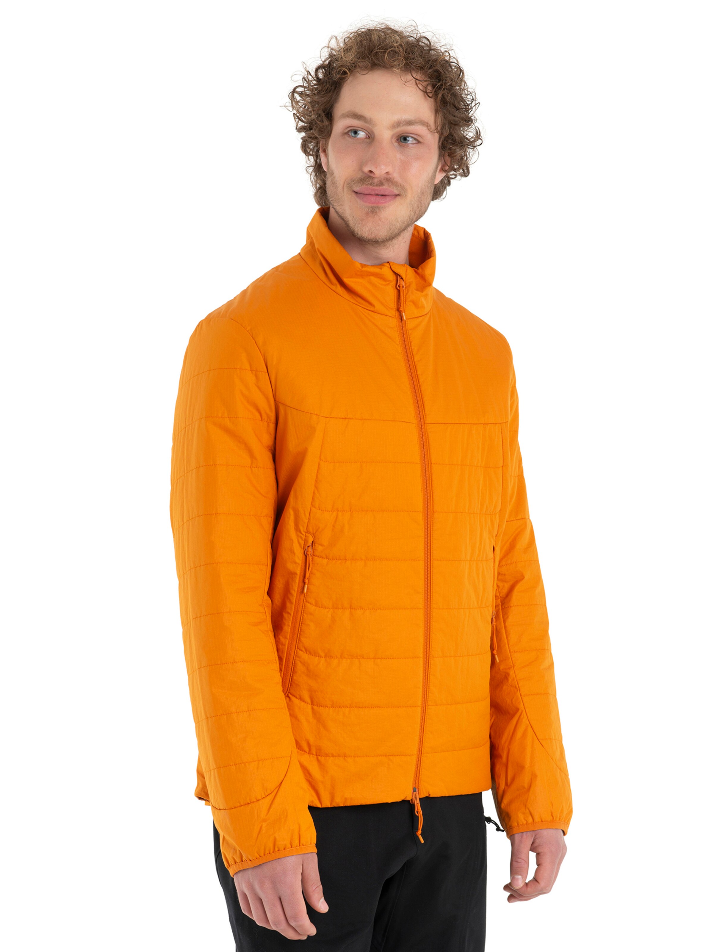 ICEBREAKER Athletic Jacket 'Loft' in Orange: front