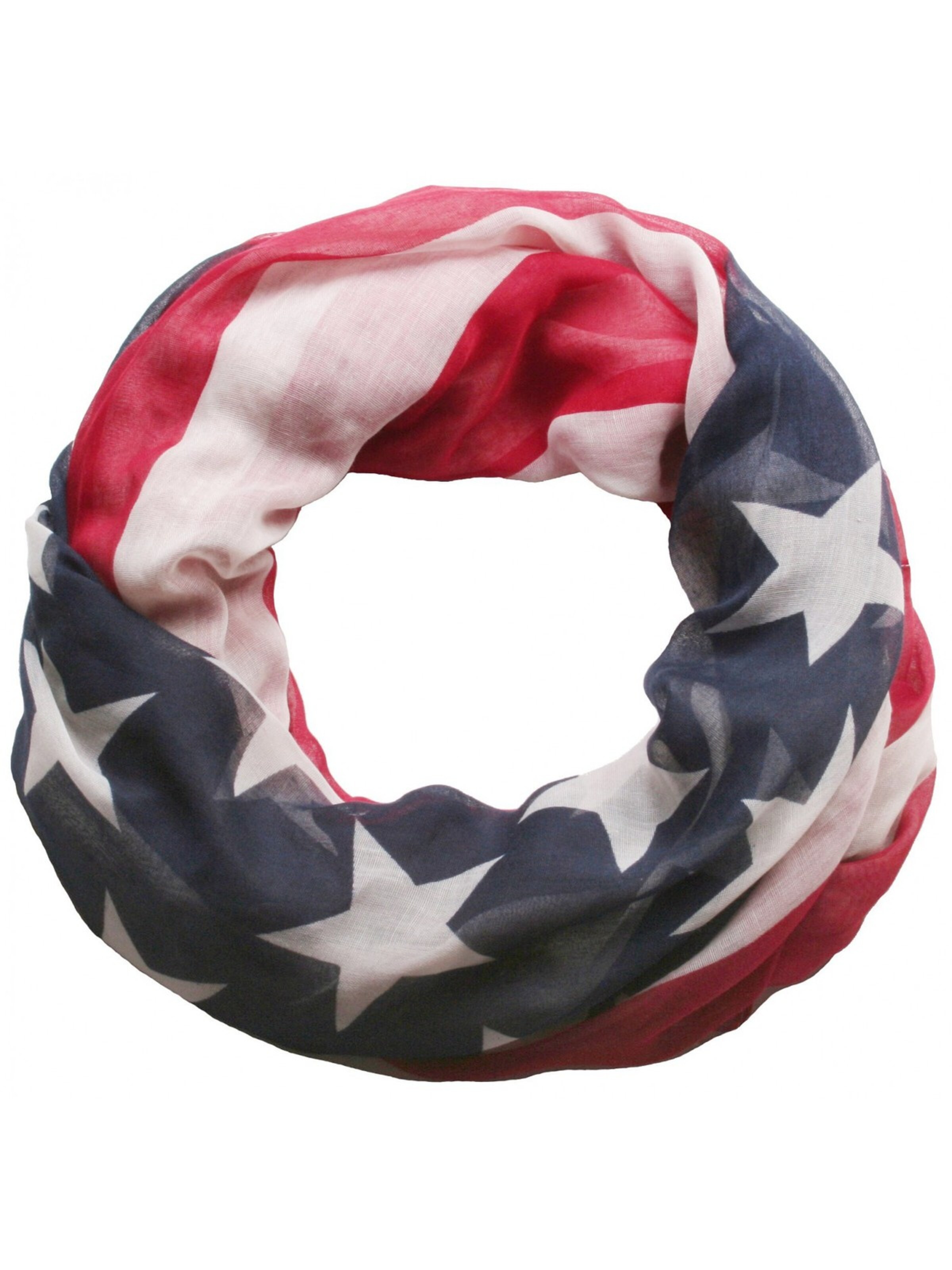 styleBREAKER Tube Scarf 'Loop im USA Flaggen Design' in Mixed colors: front