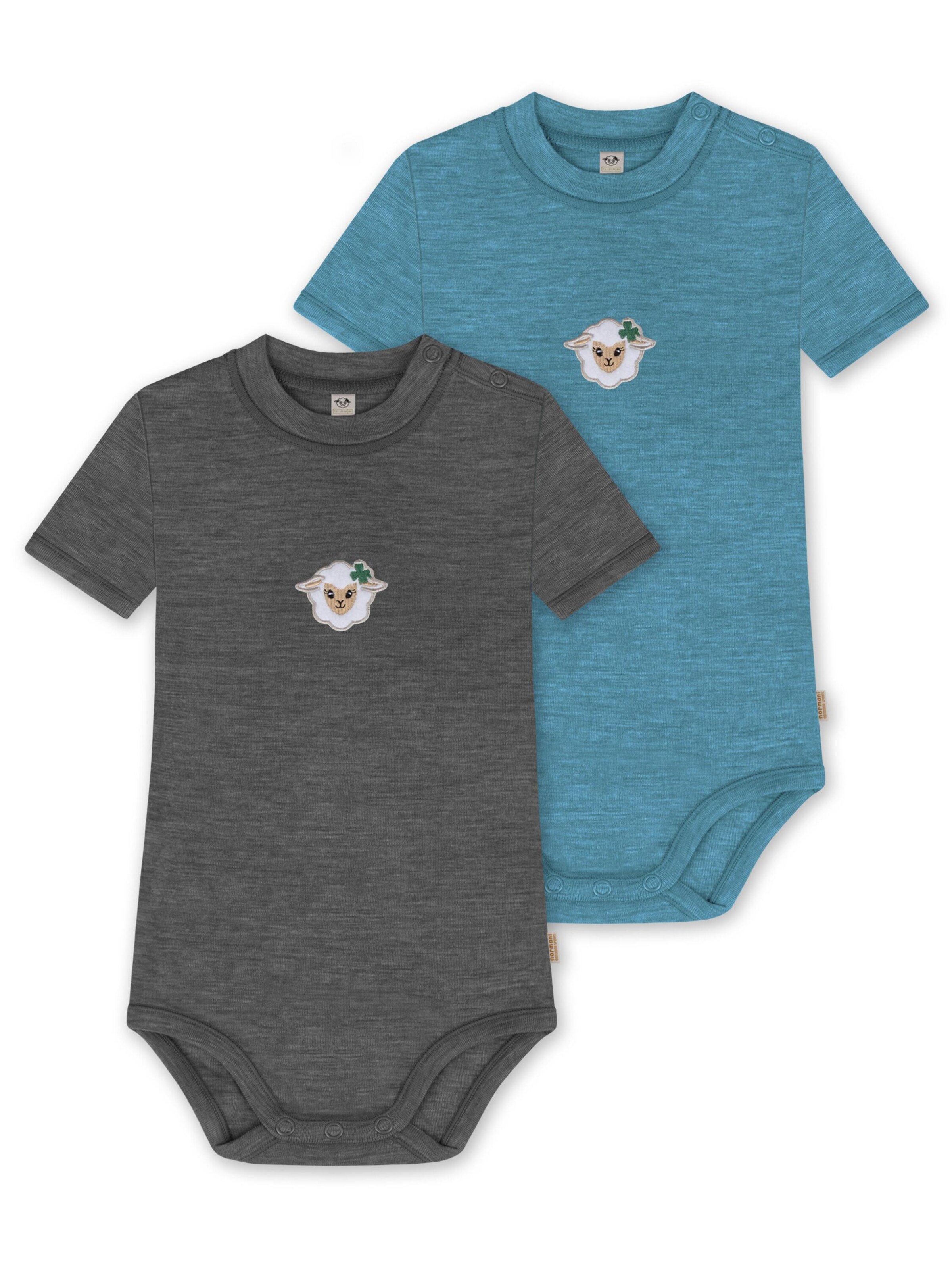 Barboteuse / body 'Tihoi' normani en bleu : devant