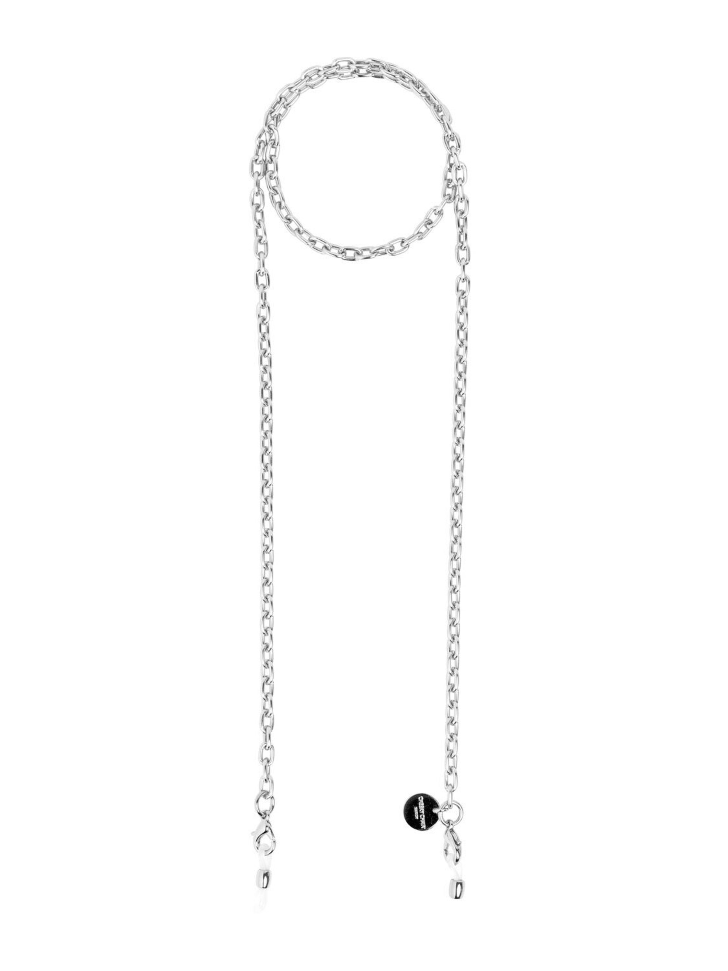 Cheeky Chain Munich Brillenkette 'Baby Trace' in Silber: Vorderseite
