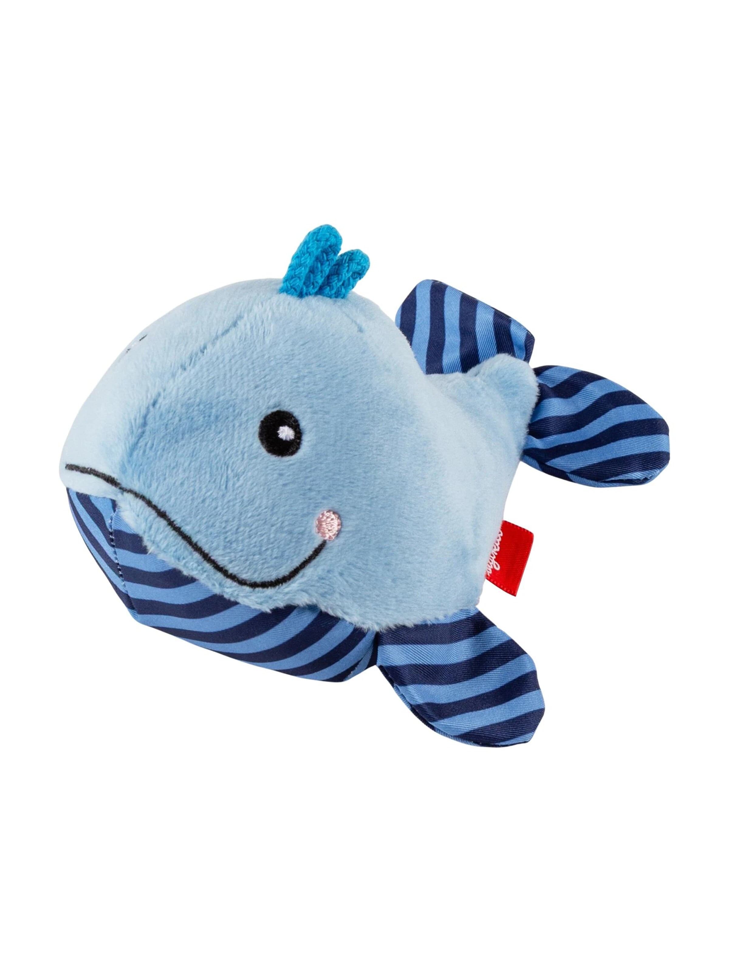 SIGIKID Stuffed animals 'Rassel-Greifling RedStars' in Blue: front