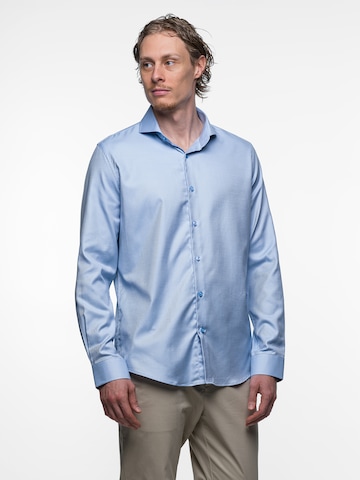 Slim fit Camicia business 'Twill' di Vercate in blu: frontale