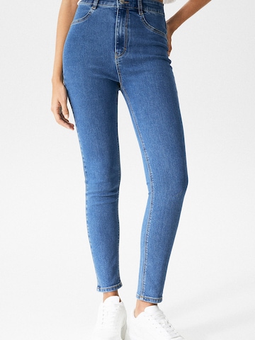 Pull&Bear Skinny Jeansy w kolorze niebieski