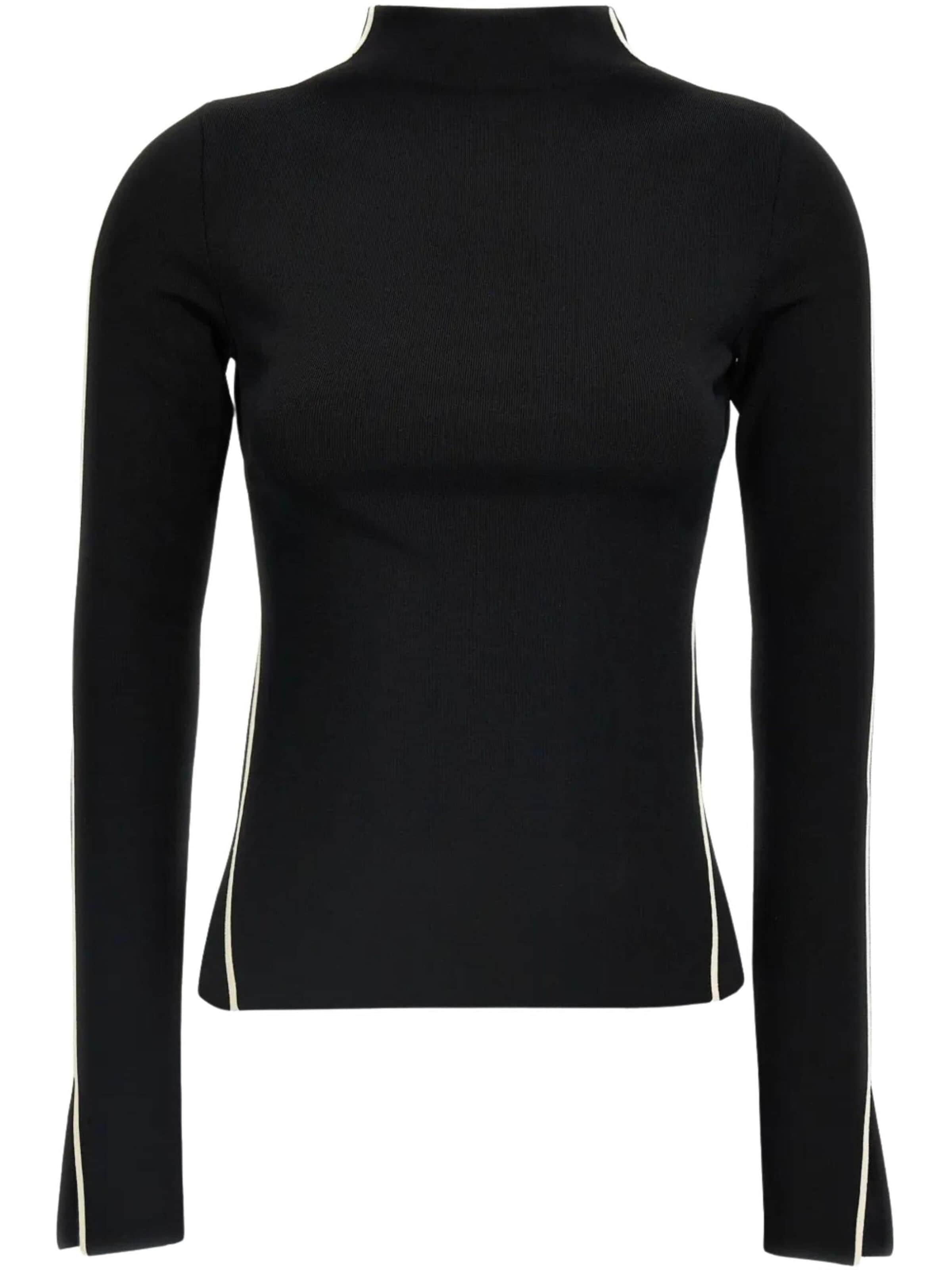 Pullover 'top with cut-out detail' di Sportmax in nero: frontale