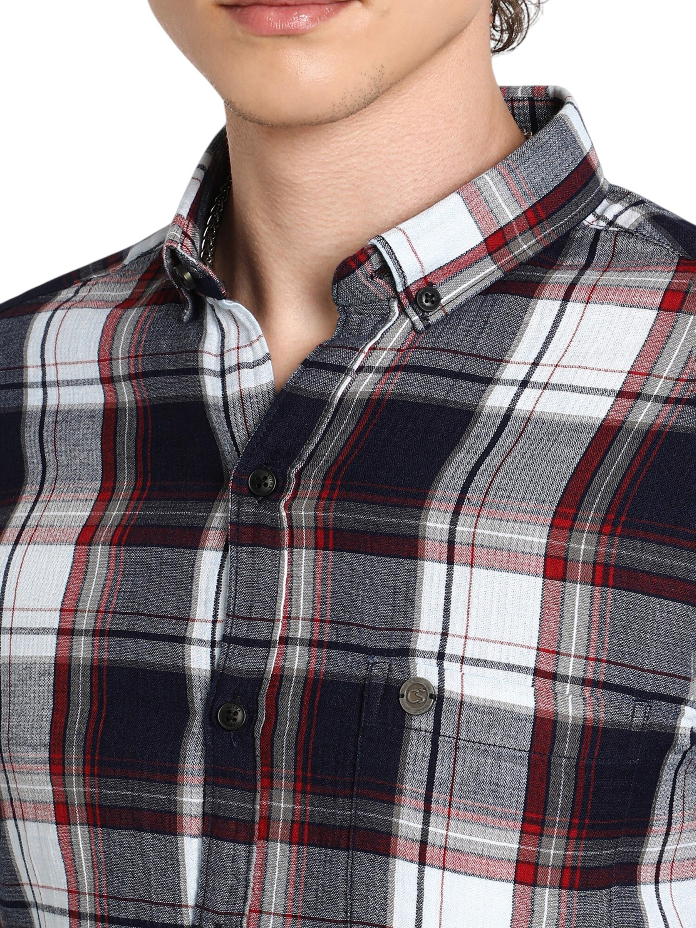 Campus Sutra Klasický střih Košile 'Tarina' – šedá