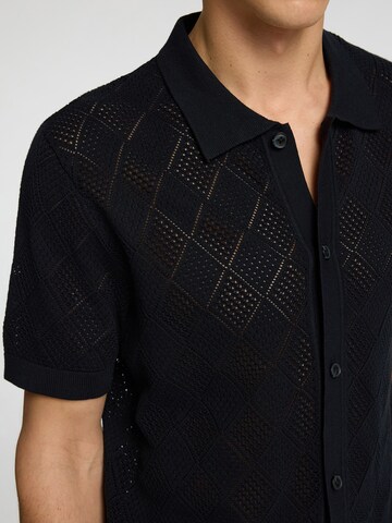 SELECTED HOMME Regular fit Плетена жилетка 'SLHARCO' в черно