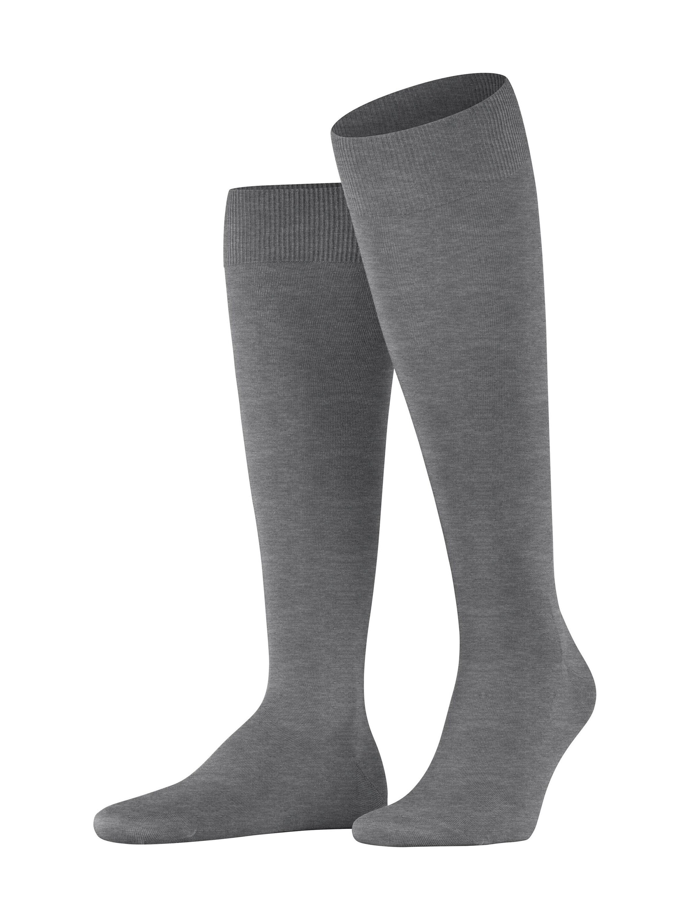 FALKE Kniestrümpfe 'ClimaWool'‌‌‌‌‌‌‌‌‌‌ in Grau: Vorderseite