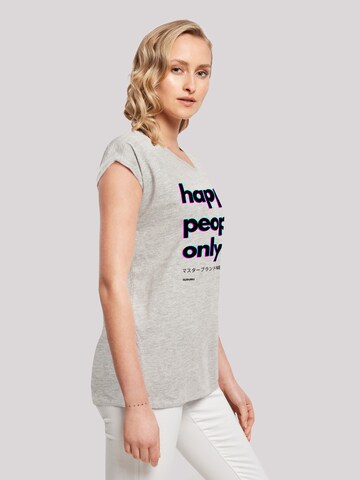 F4NT4STIC Shirt 'Happy people only New York' in Grijs