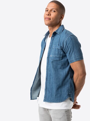 DENHAM Regular fit Overhemd 'AXEL' in Blauw: voorkant