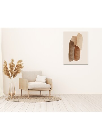 Liv Corday Image 'Abstract Brown Composition' in White