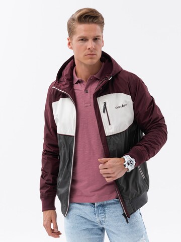 Ombre Between-Season Jacket 'C447' in Red: front