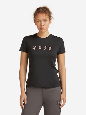 T-shirt fonctionnel 'Tech Lite' ICEBREAKER en noir : devant