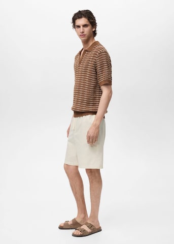 MANGO MAN Regular Pants 'Cabrera' in White