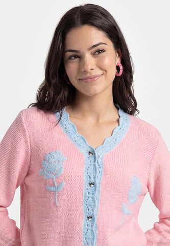 MYMO Gebreid vest 'Young Fashion' in Roze