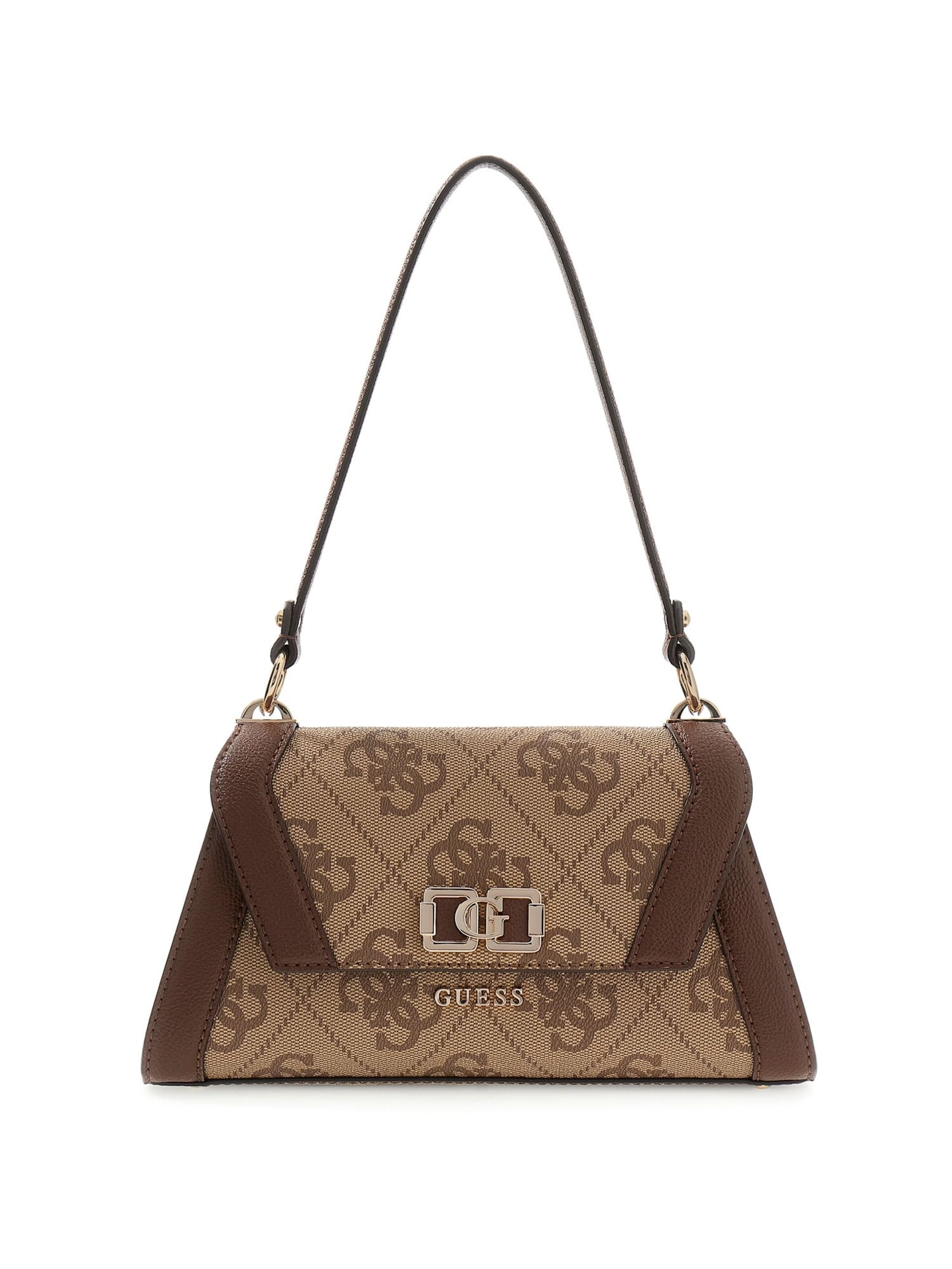 GUESS Schultertasche 'Karnilla' in Braun: Vorderseite