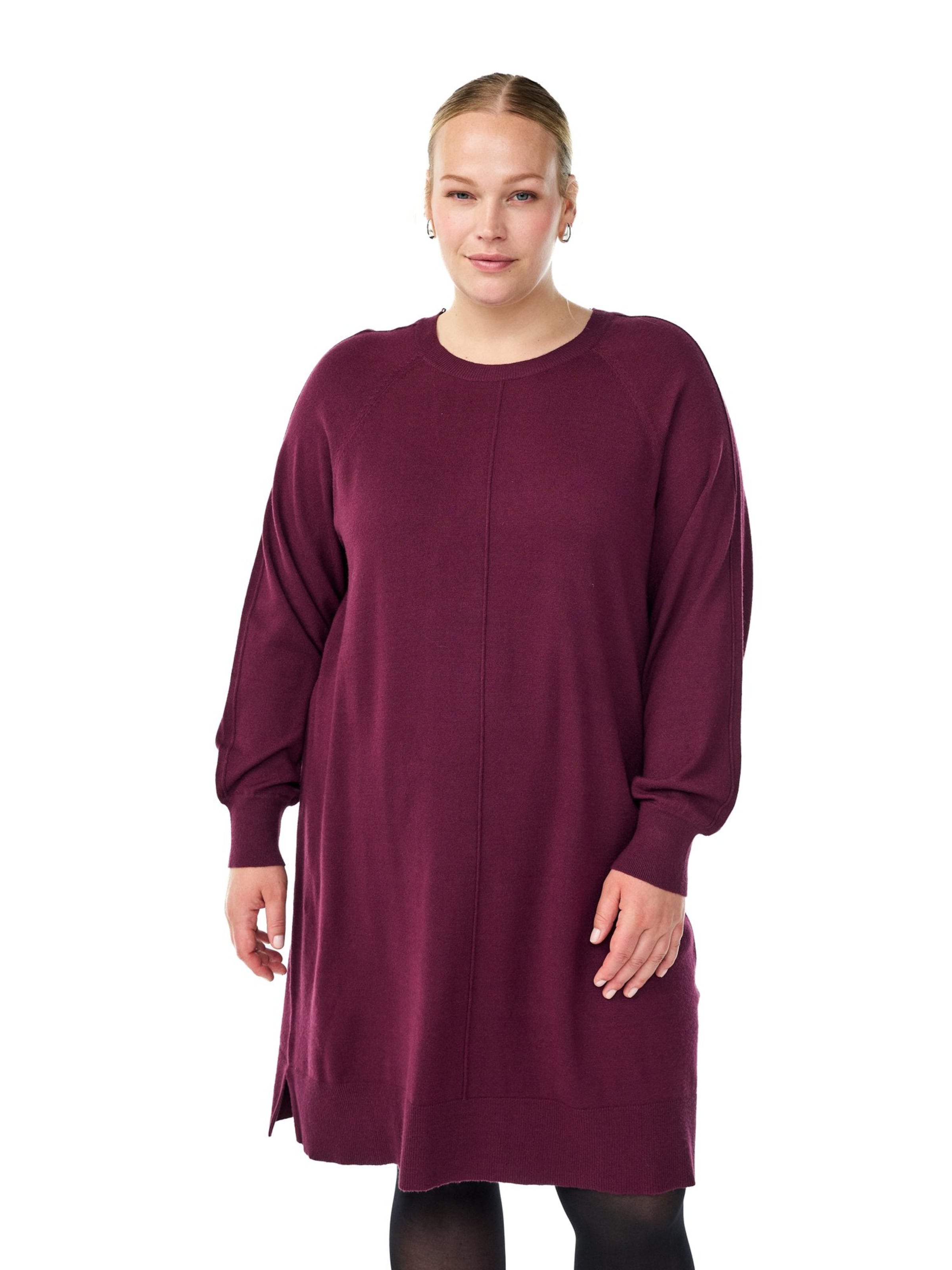 Zizzi Kötött ruhák 'CAELLA' - piros: elől