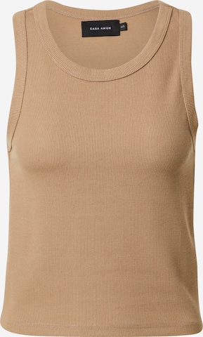 CASA AMUK Top in Brown: front