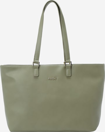 REPLAY Nakupovalna torba | zelena barva: sprednja stran