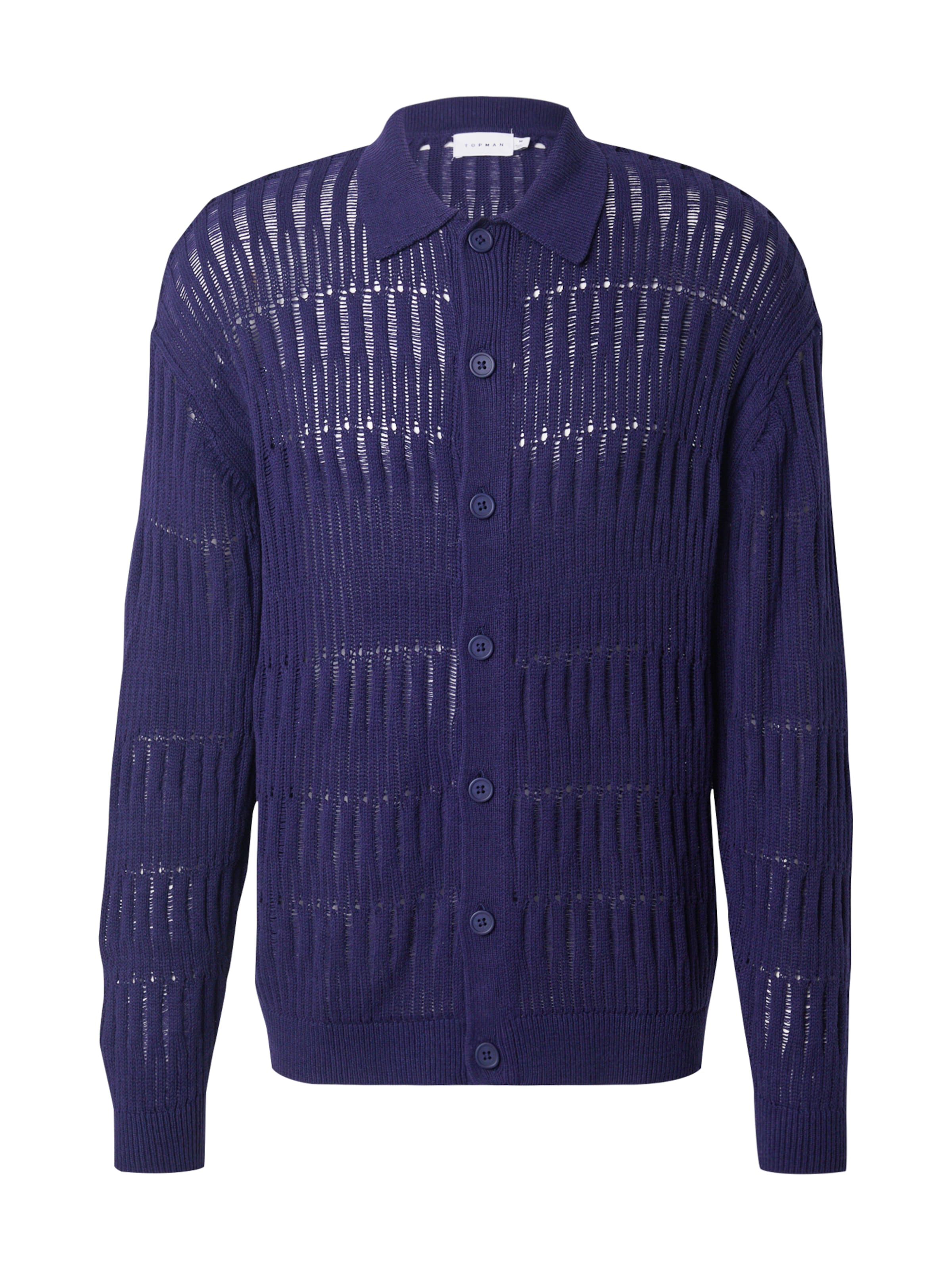 TOPMAN Kardigán - Modrá: predná strana